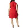 imageColumbia Womens PFG Bonehead Stretch Sleeveless Dress Cotton BlendRed Spark Swiss Dot