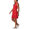 imageColumbia Womens PFG Bonehead Stretch Sleeveless Dress Cotton BlendRed Spark Swiss Dot