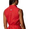 imageColumbia Womens PFG Bonehead Stretch Sleeveless Dress Cotton BlendRed Spark Swiss Dot