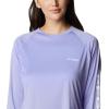 imageColumbia womens Tidal Tee Ii Long SleeveCarbonRed Spark Logo