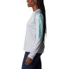 imageColumbia womens Tidal Tee Ii Long SleeveCirrus GreyElectric Turquoise Logo