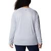 imageColumbia womens Tidal Tee Ii Long SleeveCirrus GreyElectric Turquoise Logo