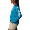 imageColumbia womens Tidal Tee Ii Long SleeveDeep MarineLight Lime Logo