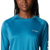 imageColumbia womens Tidal Tee Ii Long SleeveDeep MarineLight Lime Logo