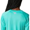 imageColumbia womens Tidal Tee Ii Long SleeveElectric TurquoiseWhite Logo