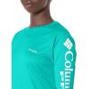 imageColumbia womens Tidal Tee Ii Long SleeveElectric TurquoiseWhite Logo