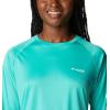 imageColumbia womens Tidal Tee Ii Long SleeveElectric TurquoiseWhite Logo