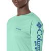 imageColumbia womens Tidal Tee Ii Long SleeveKelpStormy Blue Logo