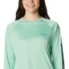 imageColumbia womens Tidal Tee Ii Long SleeveKelpStormy Blue Logo
