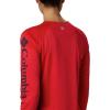 imageColumbia womens Tidal Tee Ii Long SleeveRed LilyCollegiate Navy Logo