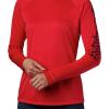 imageColumbia womens Tidal Tee Ii Long SleeveRed LilyCollegiate Navy Logo