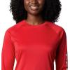 imageColumbia womens Tidal Tee Ii Long SleeveRed LilyLight Cloud Logo
