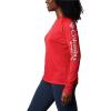 imageColumbia womens Tidal Tee Ii Long SleeveRed LilyLight Cloud Logo