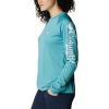 imageColumbia womens Tidal Tee Ii Long SleeveSea WaveWhite Logo