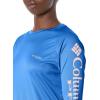 imageColumbia womens Tidal Tee Ii Long SleeveStormy BlueLight Coral Logo