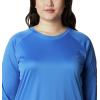 imageColumbia womens Tidal Tee Ii Long SleeveStormy BlueLight Coral Logo