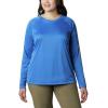 imageColumbia womens Tidal Tee Ii Long SleeveStormy BlueLight Coral Logo