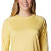 imageColumbia womens Tidal Tee Ii Long SleeveSweet CornWhite Logo