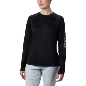 imageColumbia womens Tidal Tee Ii Long SleeveBlackCirrus Grey Logo