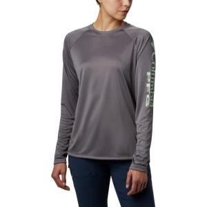 imageColumbia womens Tidal Tee Ii Long SleeveCity GreyNew Mint Logo