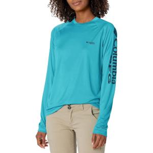 imageColumbia womens Tidal Tee Ii Long SleeveClear WaterCollegiate Navy Logo