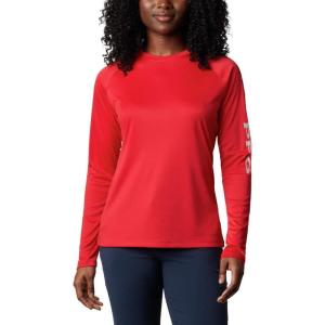 imageColumbia womens Tidal Tee Ii Long SleeveRed LilyLight Cloud Logo