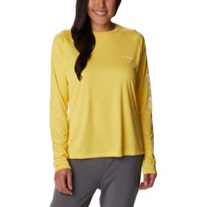 imageColumbia womens Tidal Tee Ii Long SleeveSun GlowWhite Logo