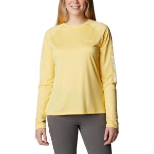 imageColumbia womens Tidal Tee Ii Long SleeveSweet CornWhite Logo