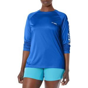 imageColumbia womens Tidal Tee Ii Long SleeveTanzaniteWhite Logo