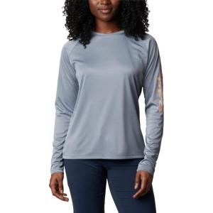 imageColumbia womens Tidal Tee Ii Long SleeveTrade Winds GreyLight Juice Logo