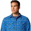 imageColumbia Mens Bearmouth Springs Roll Up Long Sleeve Flannel ShirtBlue Macaw Multi Plaid
