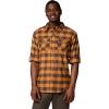 imageColumbia Mens Bearmouth Springs Roll Up Long Sleeve Flannel ShirtCordovan Buffalo Check