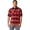 imageColumbia Mens Bearmouth Springs Roll Up Long Sleeve Flannel ShirtRed Jasper Buffalo Check