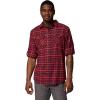 imageColumbia Mens Bearmouth Springs Roll Up Long Sleeve Flannel ShirtRed Jasper Small Multi Tartan