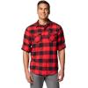 imageColumbia Mens Bearmouth Springs Roll Up Long Sleeve Flannel ShirtRed Lily Buffalo Check