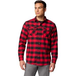imageColumbia Mens Bearmouth Springs Roll Up Long Sleeve Flannel ShirtMountain Red Buffalo Check