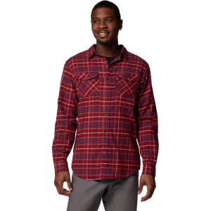 imageColumbia Mens Bearmouth Springs Roll Up Long Sleeve Flannel ShirtRed Jasper Small Multi Tartan