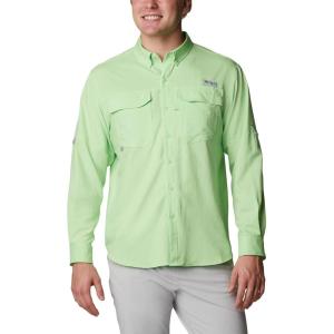 imageColumbia Mens PFG Blood and Guts III Long Sleeve Shirt Stain ampamp Water ResistantLime Glow