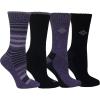 imageColumbia Mens 4 Pack Mositure Control Crew SocksPlumBlack