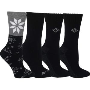 imageColumbia Mens 4 Pack Mositure Control Crew SocksBlackBlack