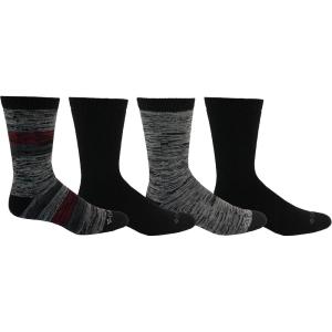 imageColumbia Mens 4 Pack Mositure Control Crew SocksBlackDye
