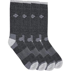 imageColumbia Mens 4 Pack Mositure Control Crew SocksBlackGray
