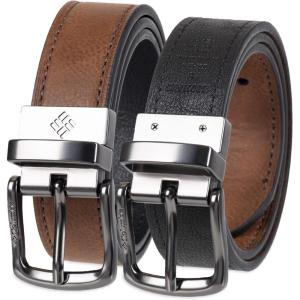imageColumbia Boys Reversible Belt  1quot Wide Classic Strap for School Casual ampamp Dress WearTanBlack Casual