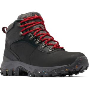 imageColumbia Mens Newton Ridge Plus II Waterproof Hiking BootsBlack  Mountain Red