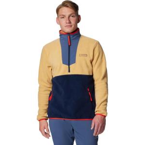 imageColumbia Mens Sequoia Grove Half Zip FleeceLight CamelDark MountainCollegiate NavySpicy