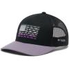 imageColumbia Unisex Adult PFG Logo Mesh Ball CapBlack  Granite Purple