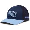 imageColumbia Unisex Adult PFG Logo Mesh Ball CapCollegiate NavyAgate BlueMid Atlantic Flag