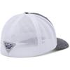 imageColumbia Unisex Adult PFG Logo Mesh Ball CapGrill Heather  White  Us Fish Flag