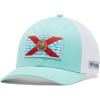 imageColumbia Unisex Adult PFG Logo Mesh Ball CapGulf StreamWhiteFl Fish Flag