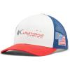imageColumbia Unisex Adult PFG Logo Mesh Ball CapRed Spark  Us Flag
